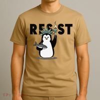 I Stand With The Penguins Resist Penguin Anti Trump T-Shirt thumb 3