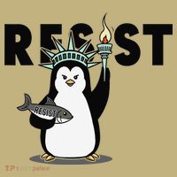 I Stand With The Penguins Resist Penguin Anti Trump Polo thumb 2