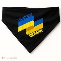 I Stand With Ukraine Support USA-Made Doggie Bandana thumb 0