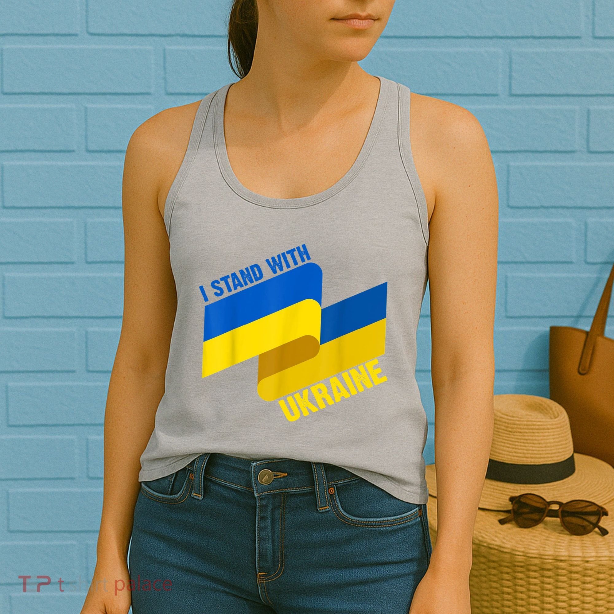I Stand With Ukraine Support Women's Tank Top
