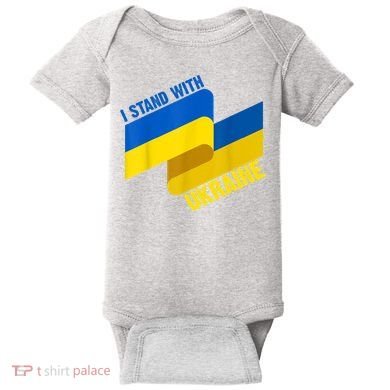 I Stand With Ukraine Support Baby Bodysuit