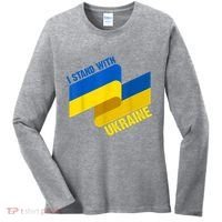 I Stand With Ukraine Support Women's Long Sleeve Shirt thumb 0
