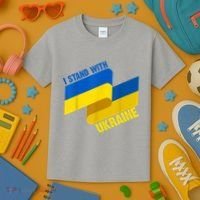 I Stand With Ukraine Support Kids T-Shirt thumb 3