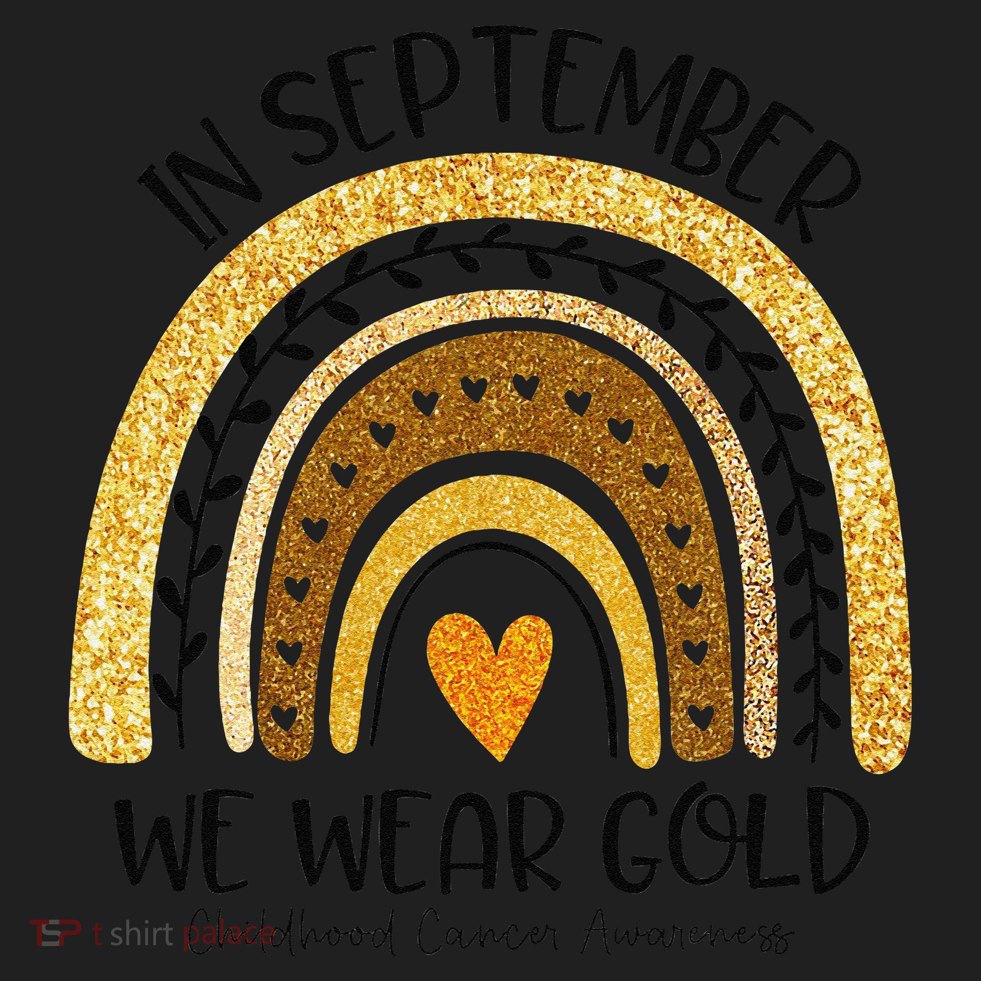 In September We Wear Gold Rainbow Childhood Cancer Awareness Gift Beanie