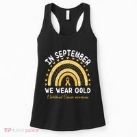 In September We Wear Gold Rainbow Childhood Cancer Awareness Women's Tank Top thumb 0