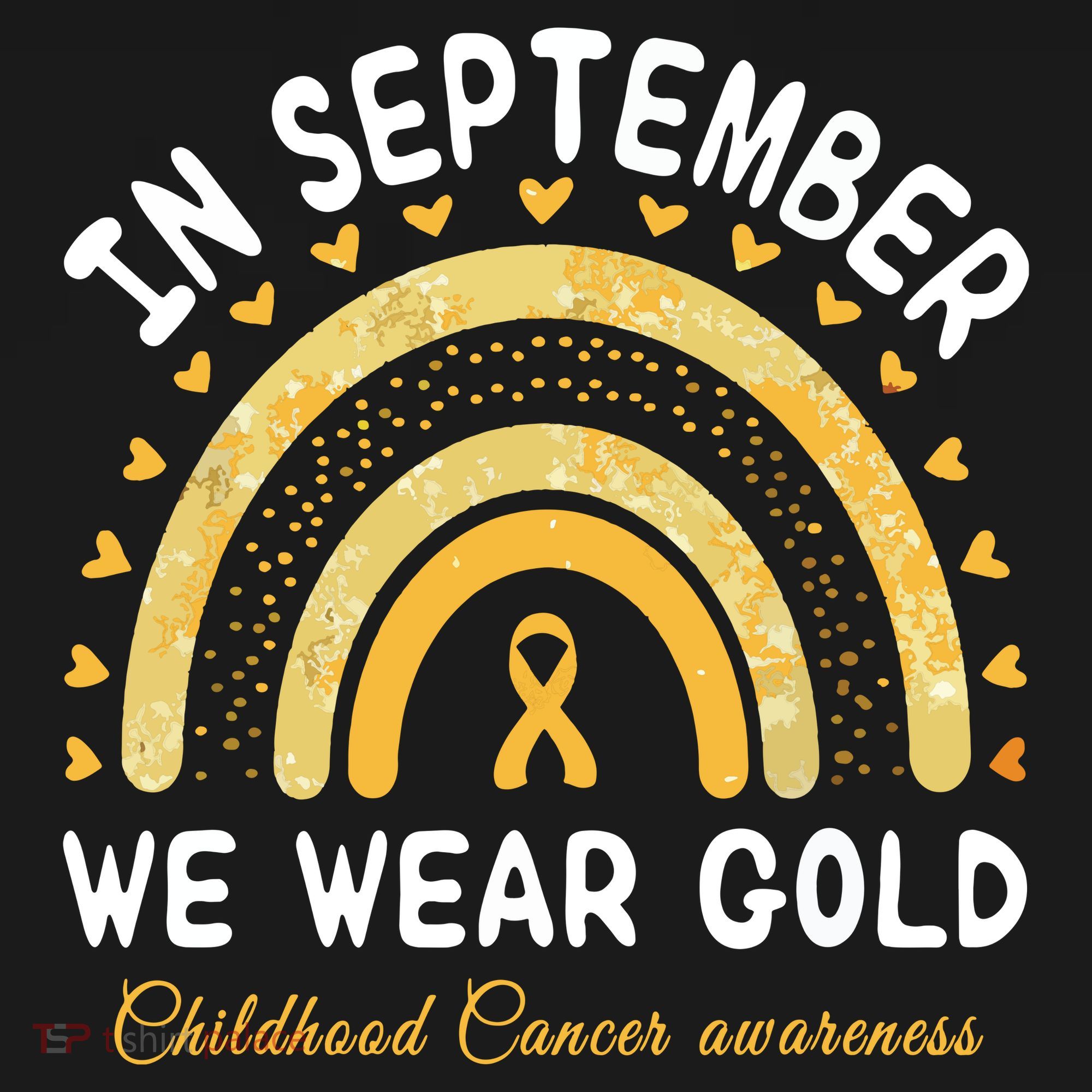 In September We Wear Gold Rainbow Childhood Cancer Awareness Women's Tank Top