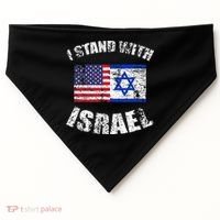 I Stand With Israel USA-Made Doggie Bandana thumb 0