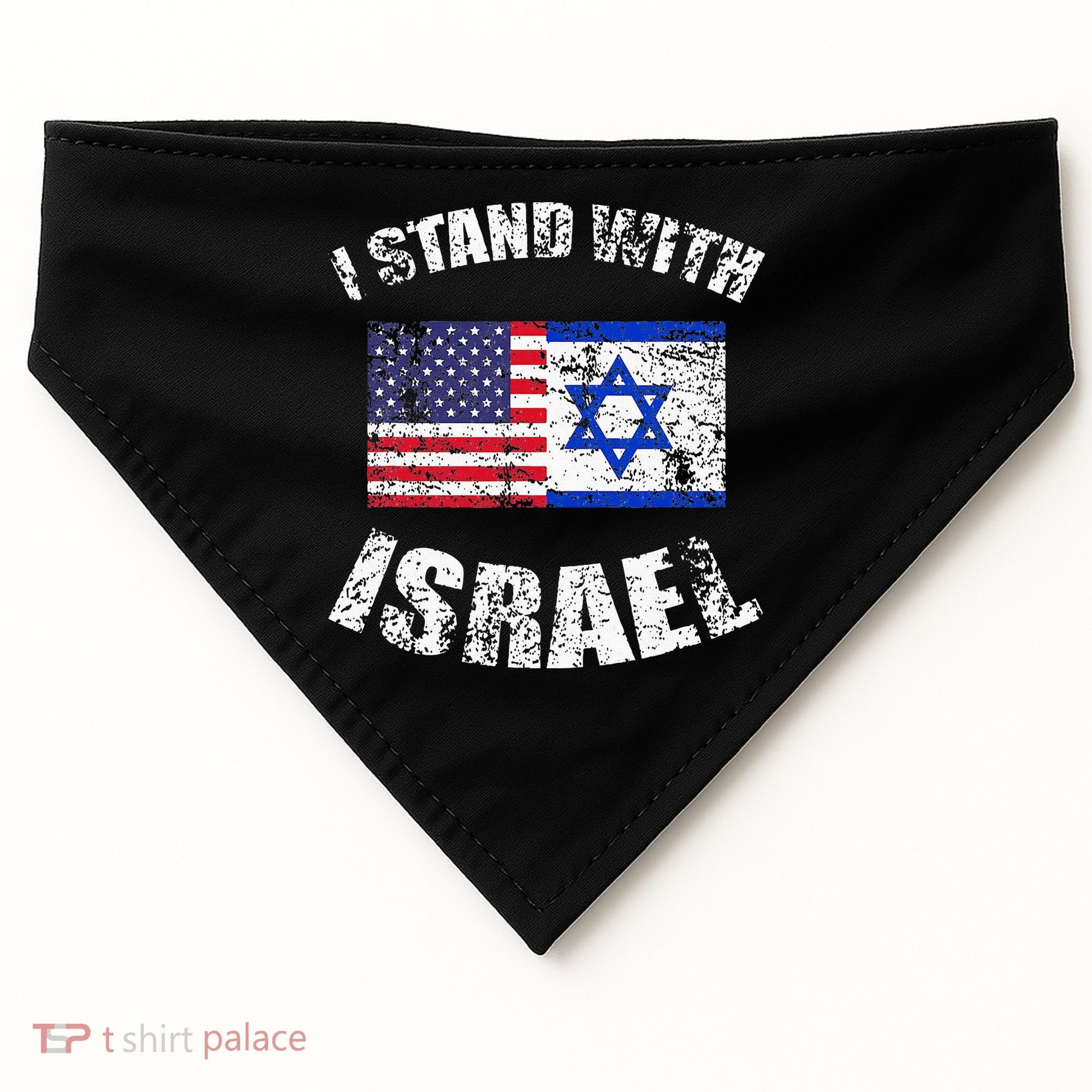 I Stand With Israel USA-Made Doggie Bandana