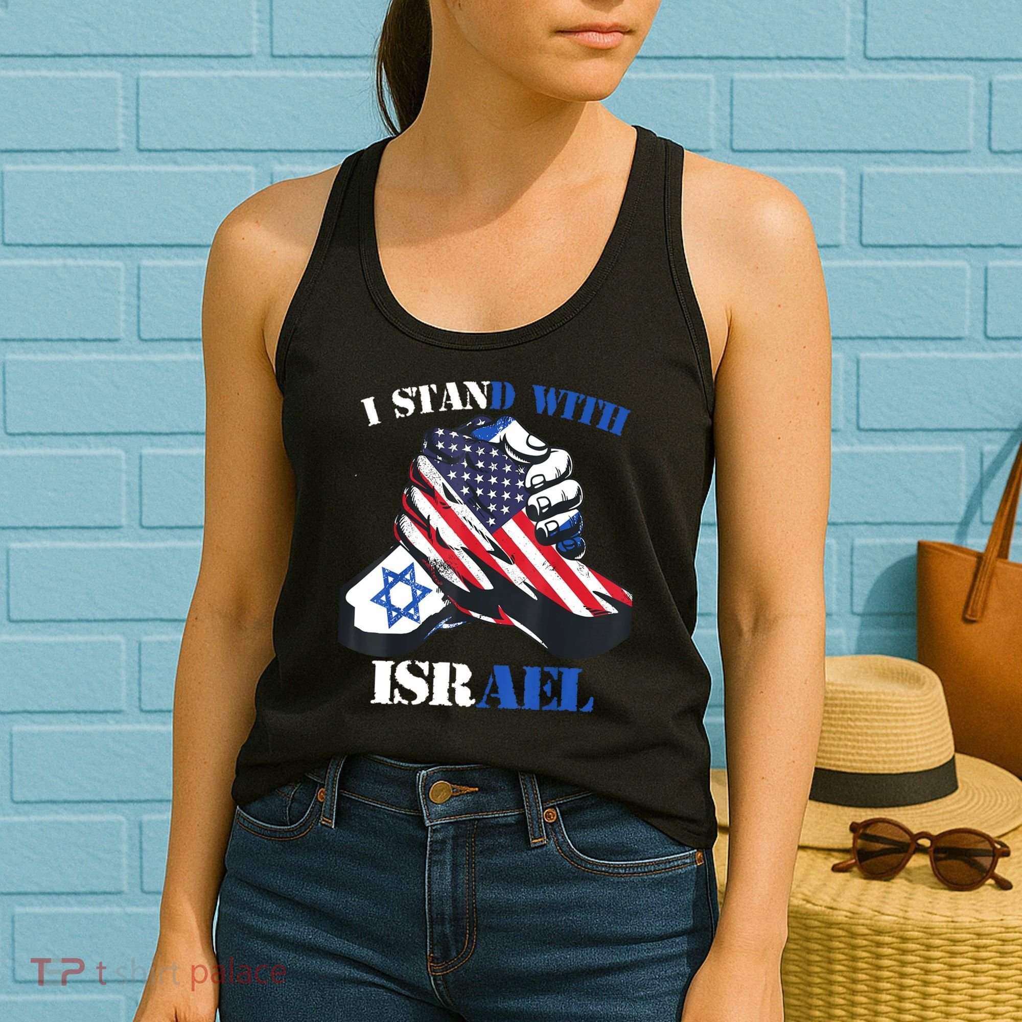 I Stand With Israel Support Israel Love Israeli Brotherhood Women's Tank Top