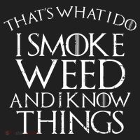 I Smoke Weed And I Know Things Funny 420 Pot Stoner Gift Beanie thumb 2