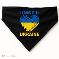 I Stand With Ukraine Heart USA-Made Doggie Bandana thumb 0
