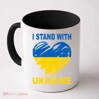 I Stand With Ukraine Heart Coffee Mug thumb 0