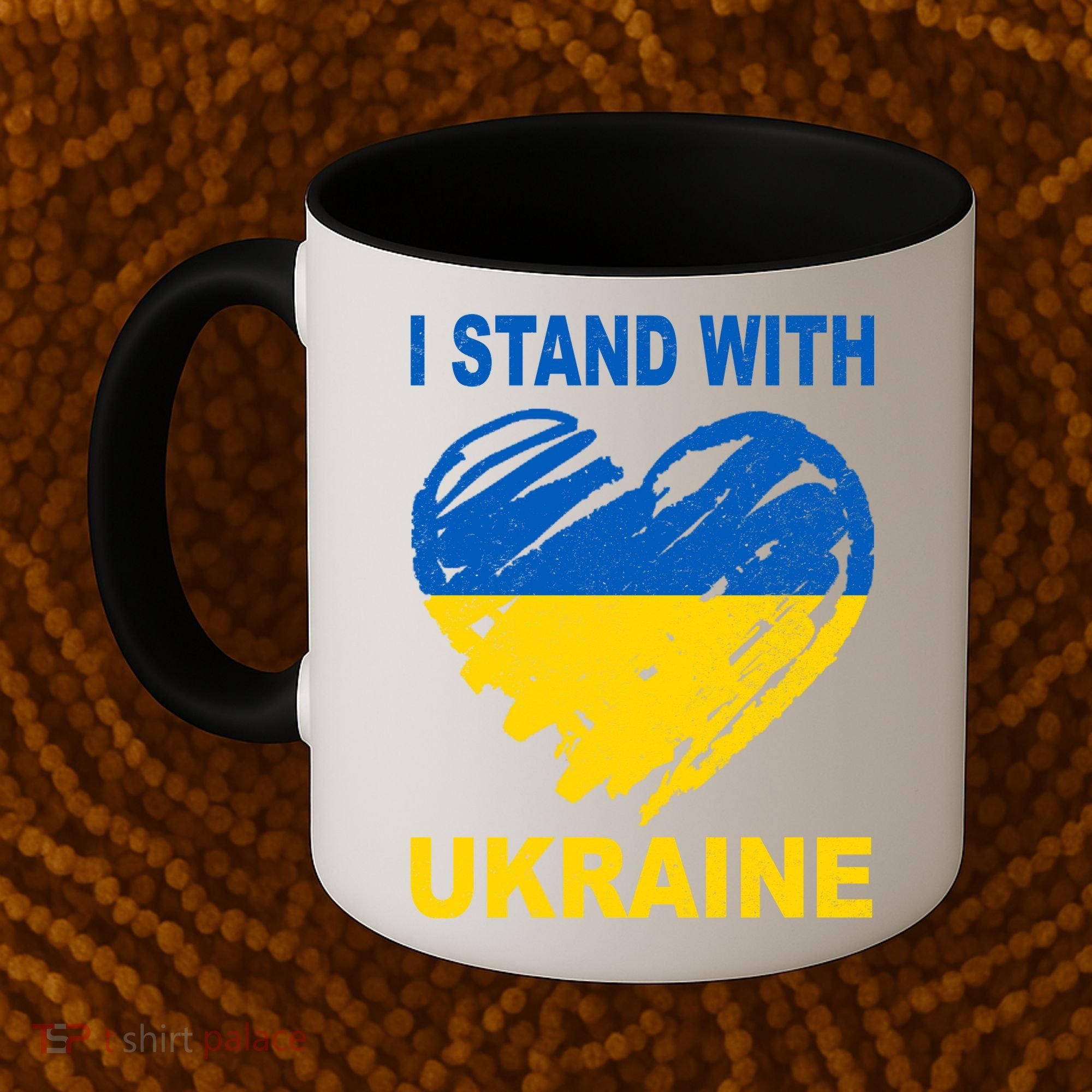 I Stand With Ukraine Heart Coffee Mug