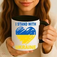I Stand With Ukraine Heart Coffee Mug thumb 3
