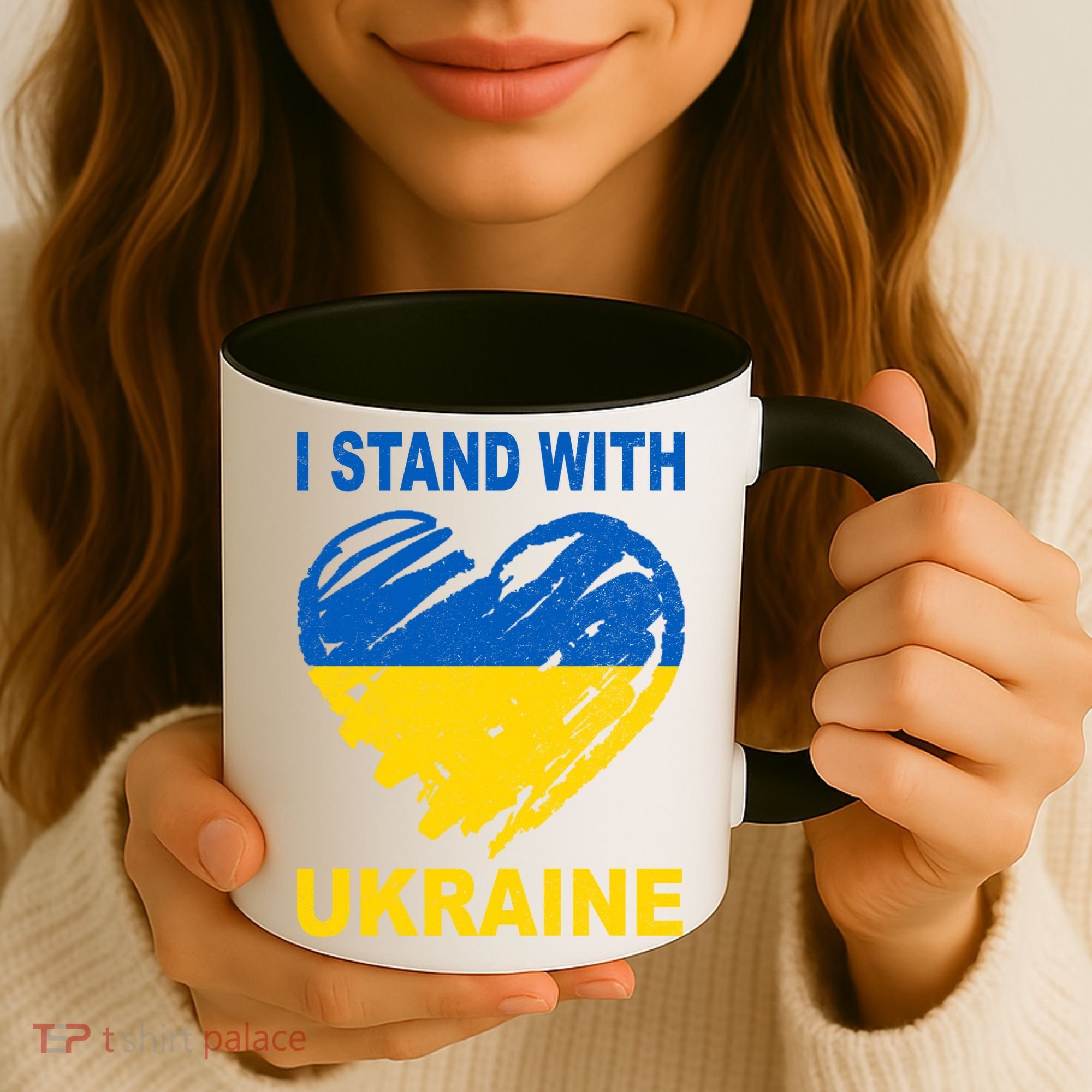 I Stand With Ukraine Heart Coffee Mug