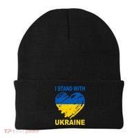 I Stand With Ukraine Heart Beanie thumb 0