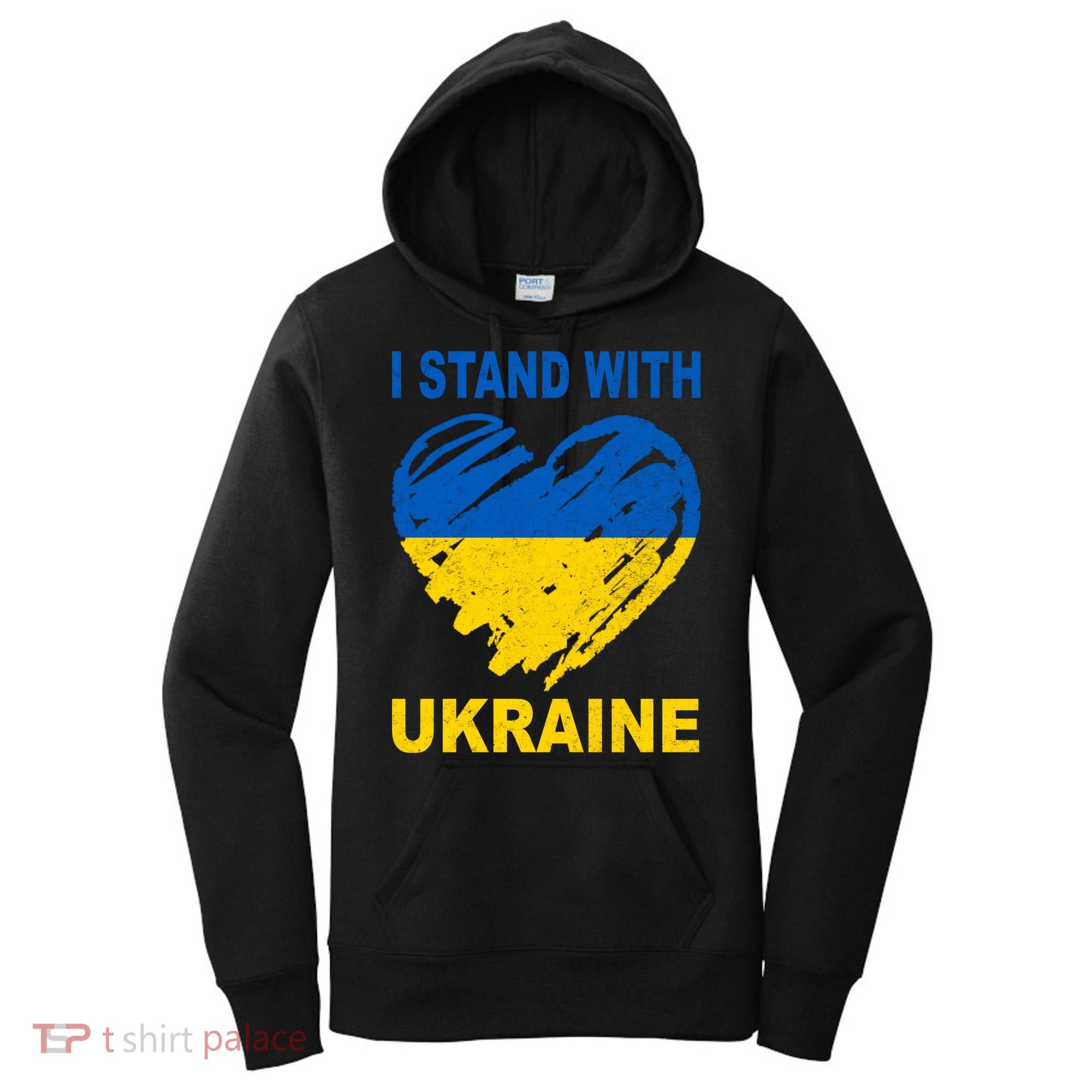 I Stand With Ukraine Heart Women's Hoodie