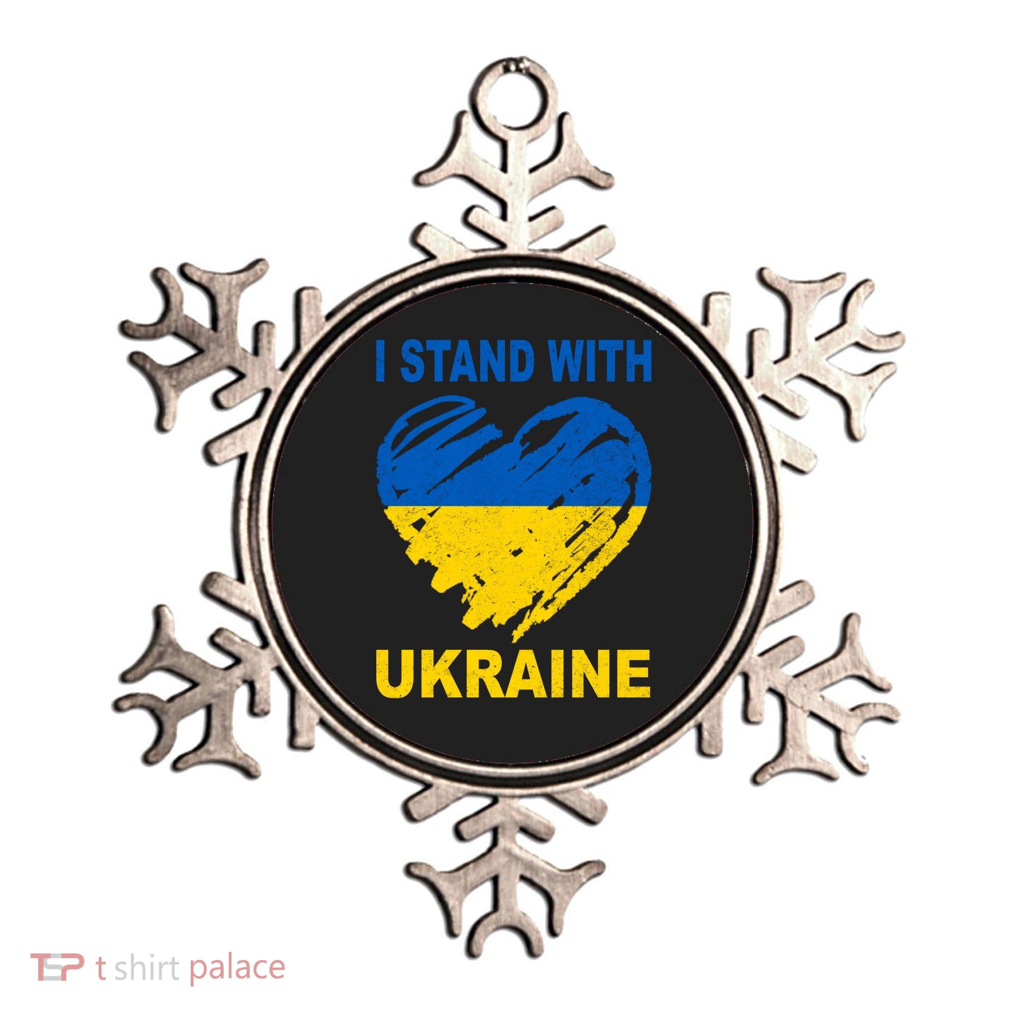 I Stand With Ukraine Heart Ornament