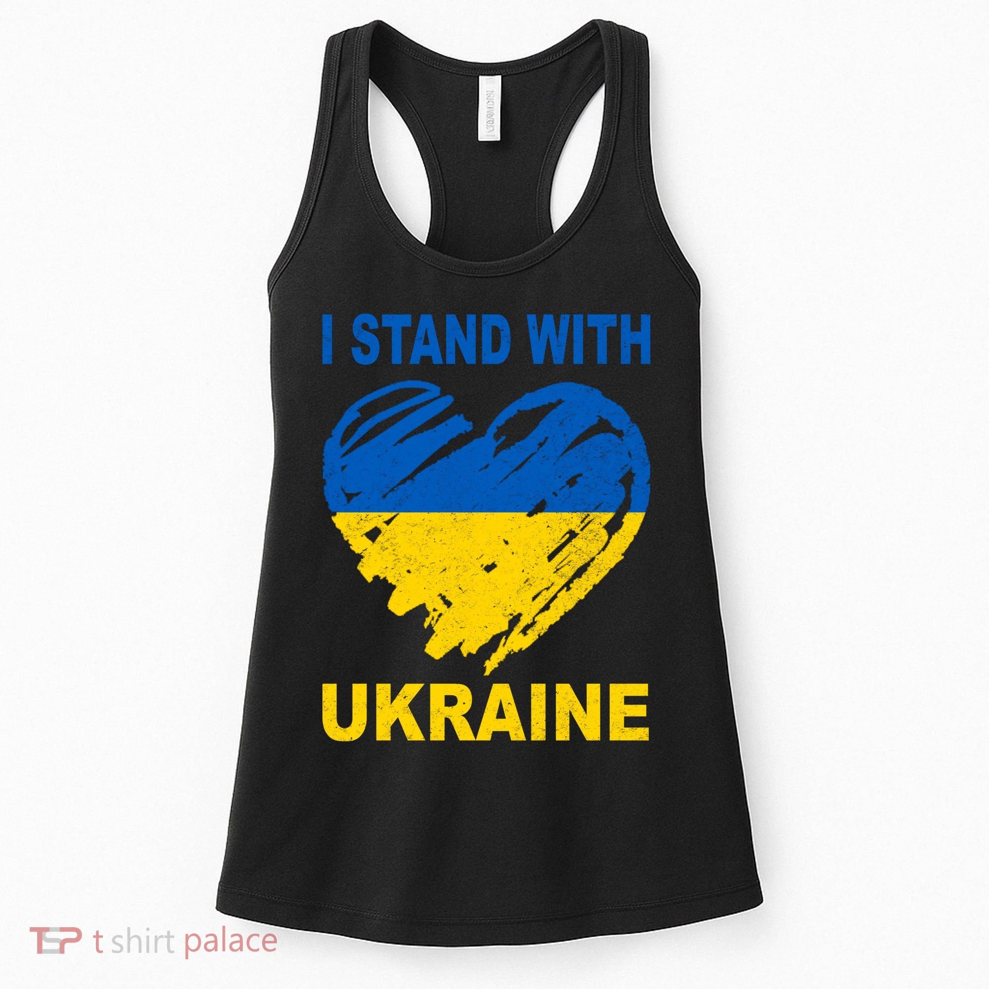 I Stand With Ukraine Heart Women's Tank Top