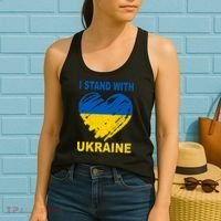 I Stand With Ukraine Heart Women's Tank Top thumb 2
