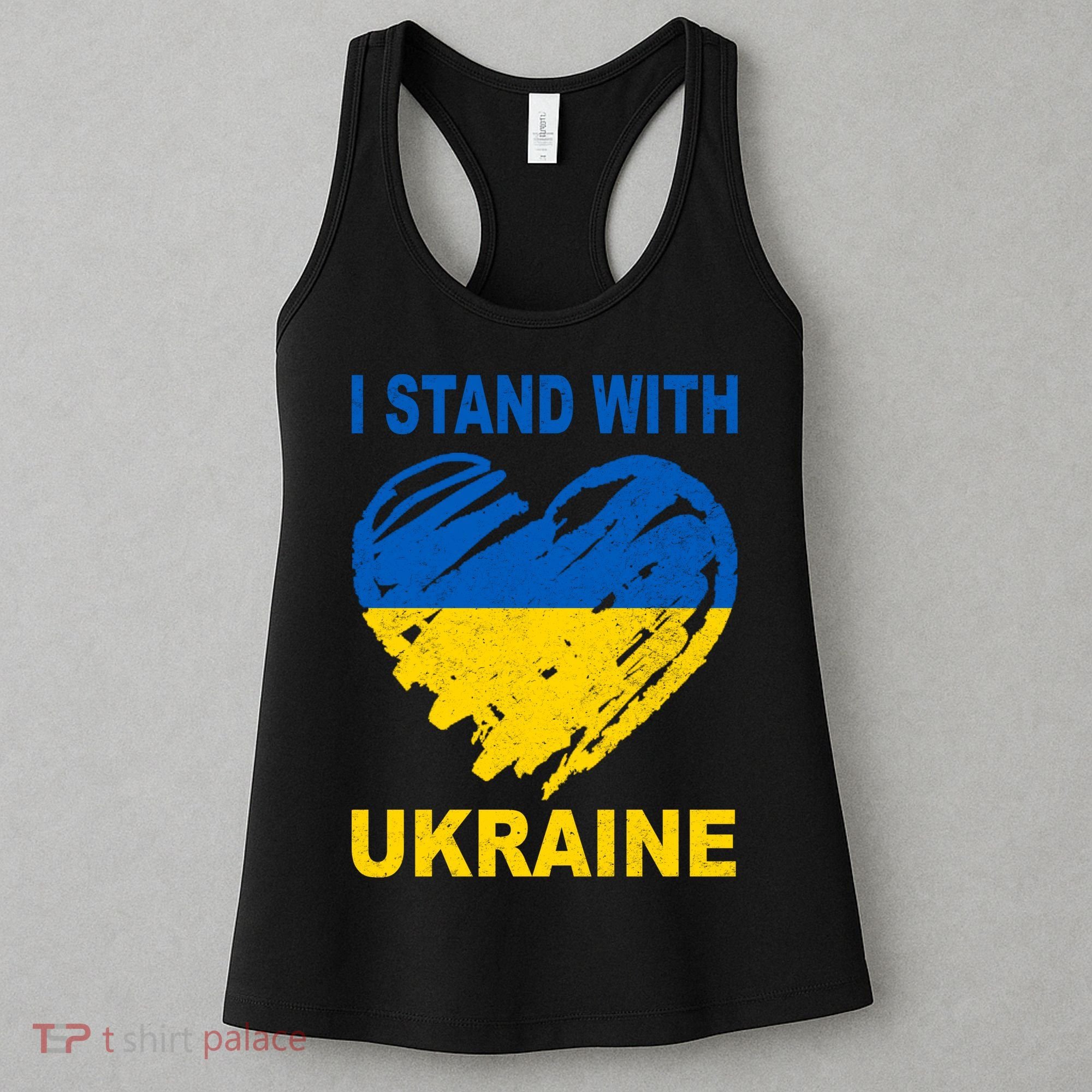 I Stand With Ukraine Heart Women's Tank Top