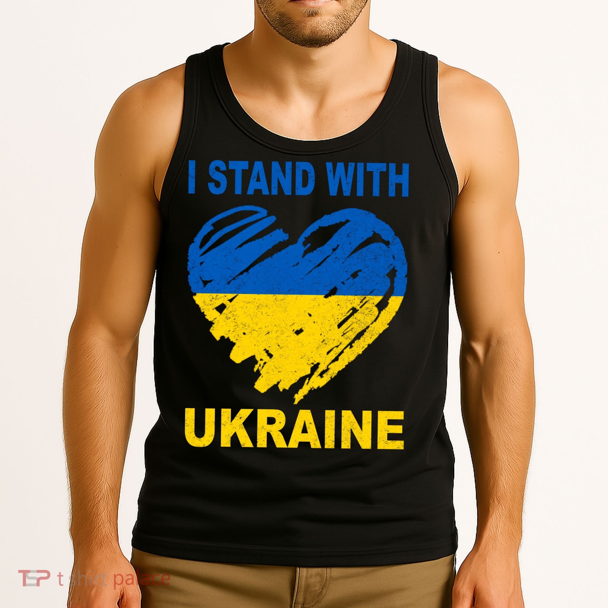 I Stand With Ukraine Heart Tank Top