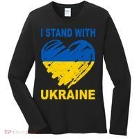 I Stand With Ukraine Heart Women's Long Sleeve Shirt thumb 0