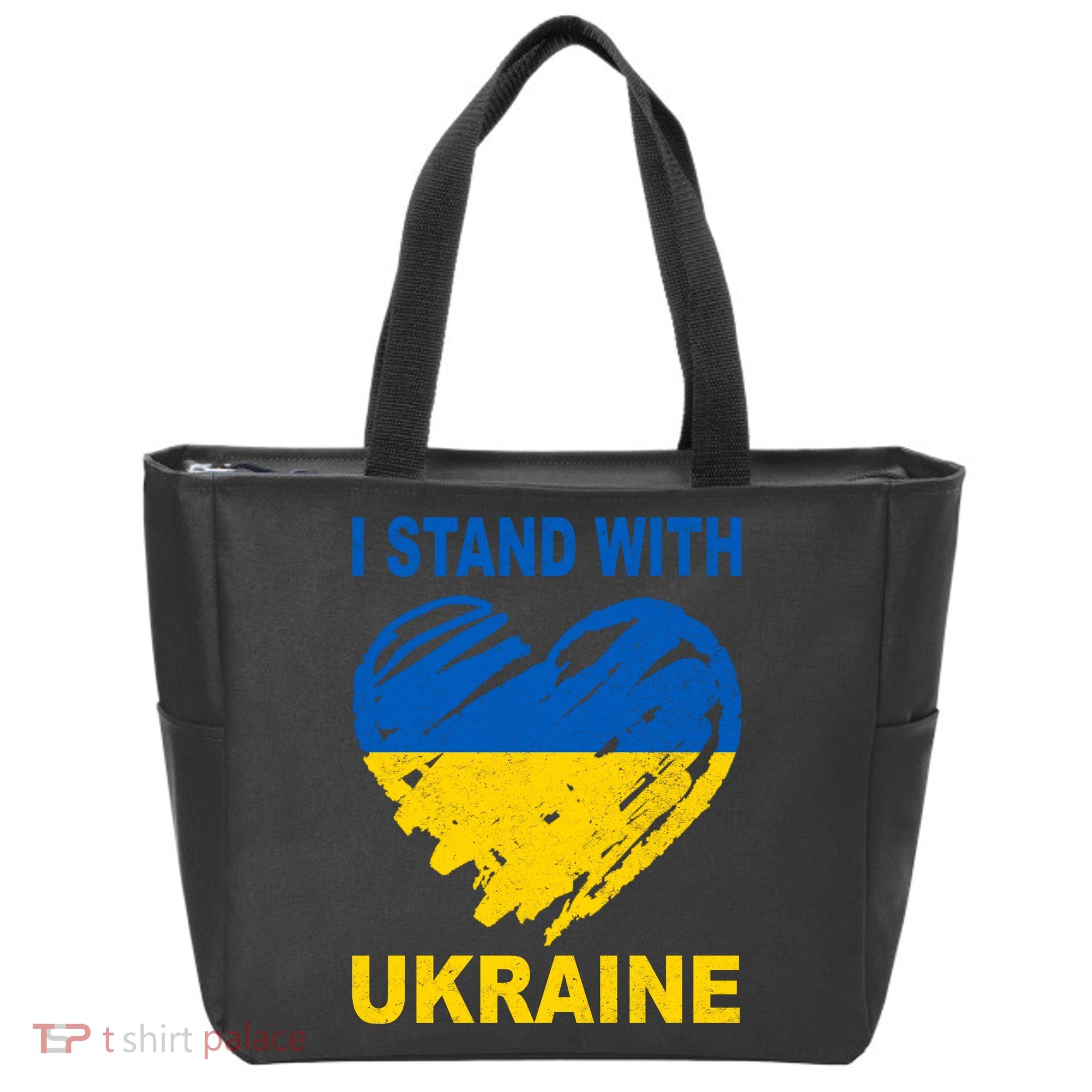 I Stand With Ukraine Heart Tote Bag