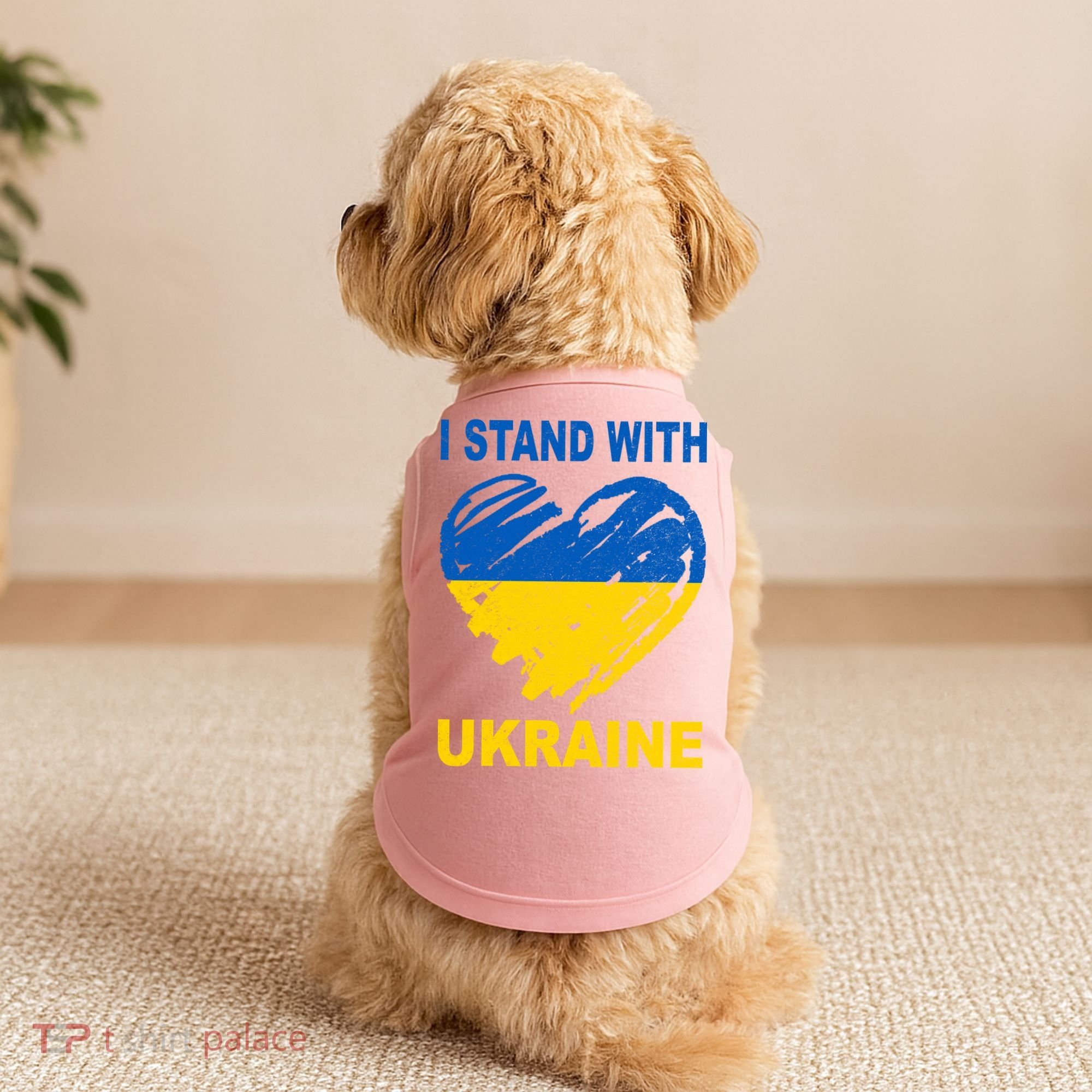 I Stand With Ukraine Heart Doggie Tank