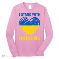 I Stand With Ukraine Heart Long Sleeve Shirt thumb 0