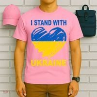 I Stand With Ukraine Heart T-Shirt thumb 6
