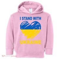 I Stand With Ukraine Heart Toddler Hoodie thumb 0