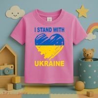 I Stand With Ukraine Heart Toddler T-Shirt thumb 3