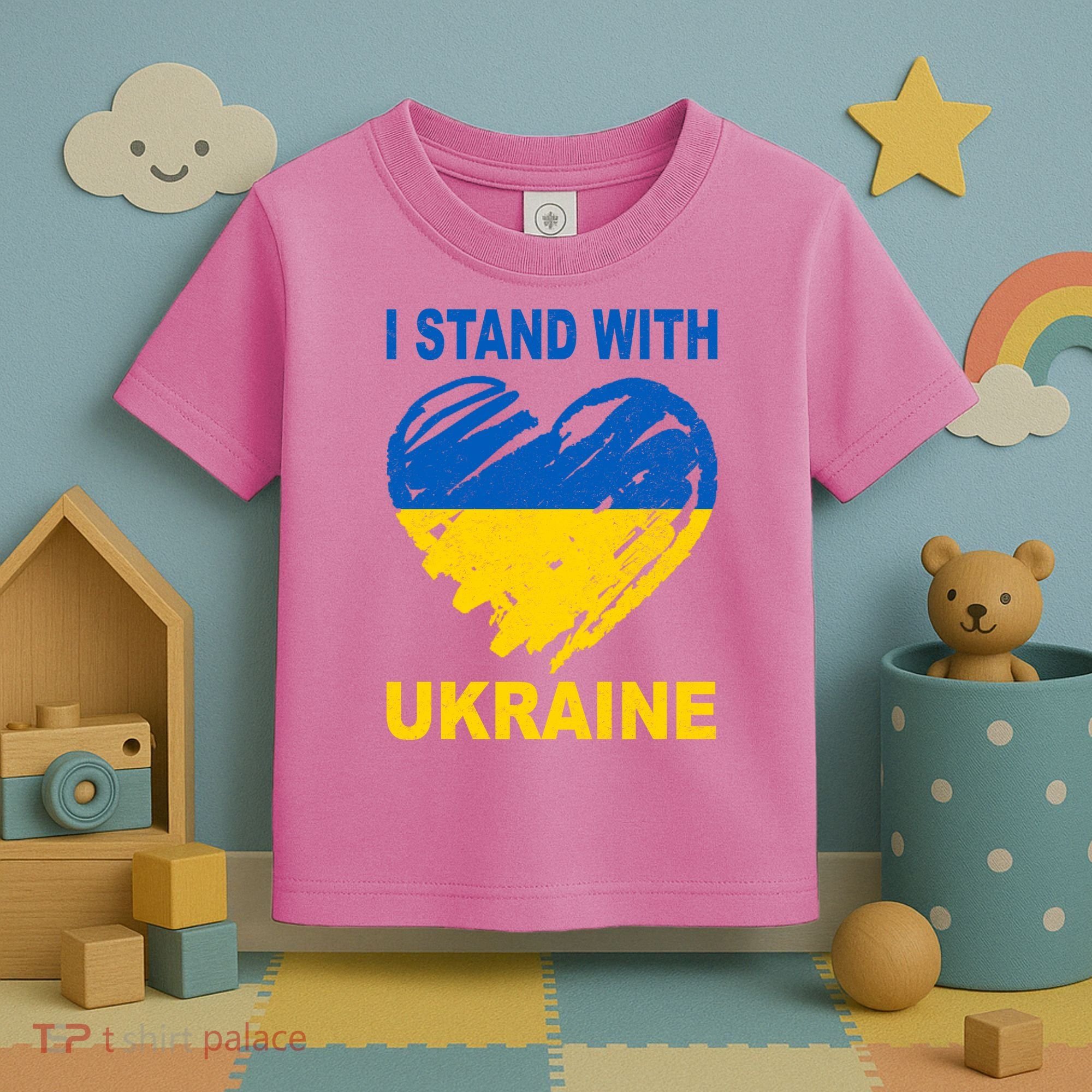 I Stand With Ukraine Heart Toddler T-Shirt