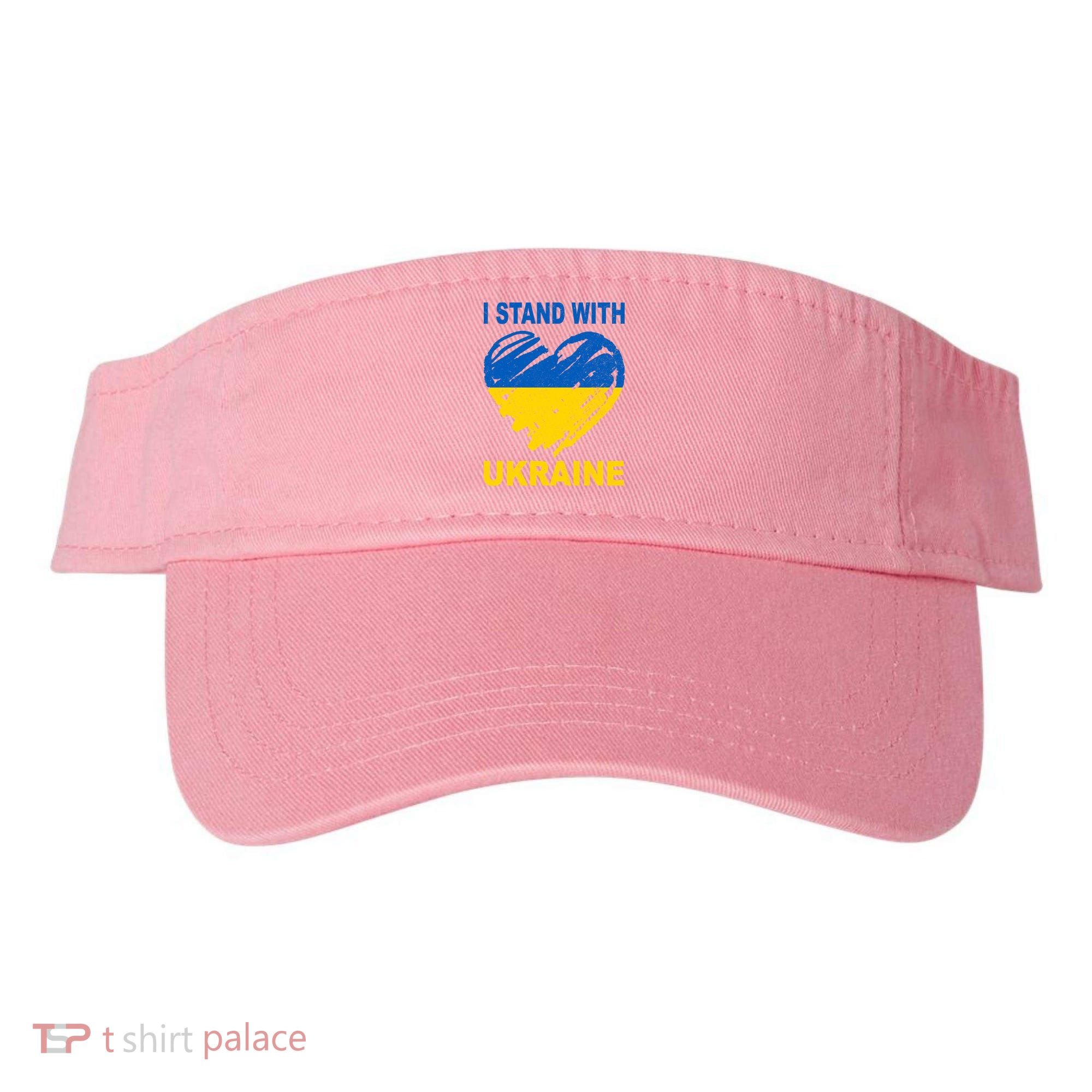 I Stand With Ukraine Heart Visor