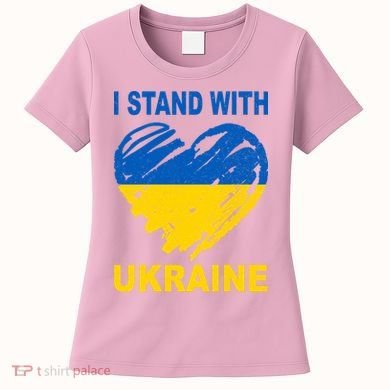I Stand With Ukraine Heart Women's T-Shirt