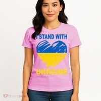 I Stand With Ukraine Heart Women's T-Shirt thumb 4