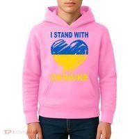 I Stand With Ukraine Heart Kids Hoodie thumb 4