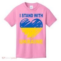 I Stand With Ukraine Heart Kids T-Shirt thumb 0
