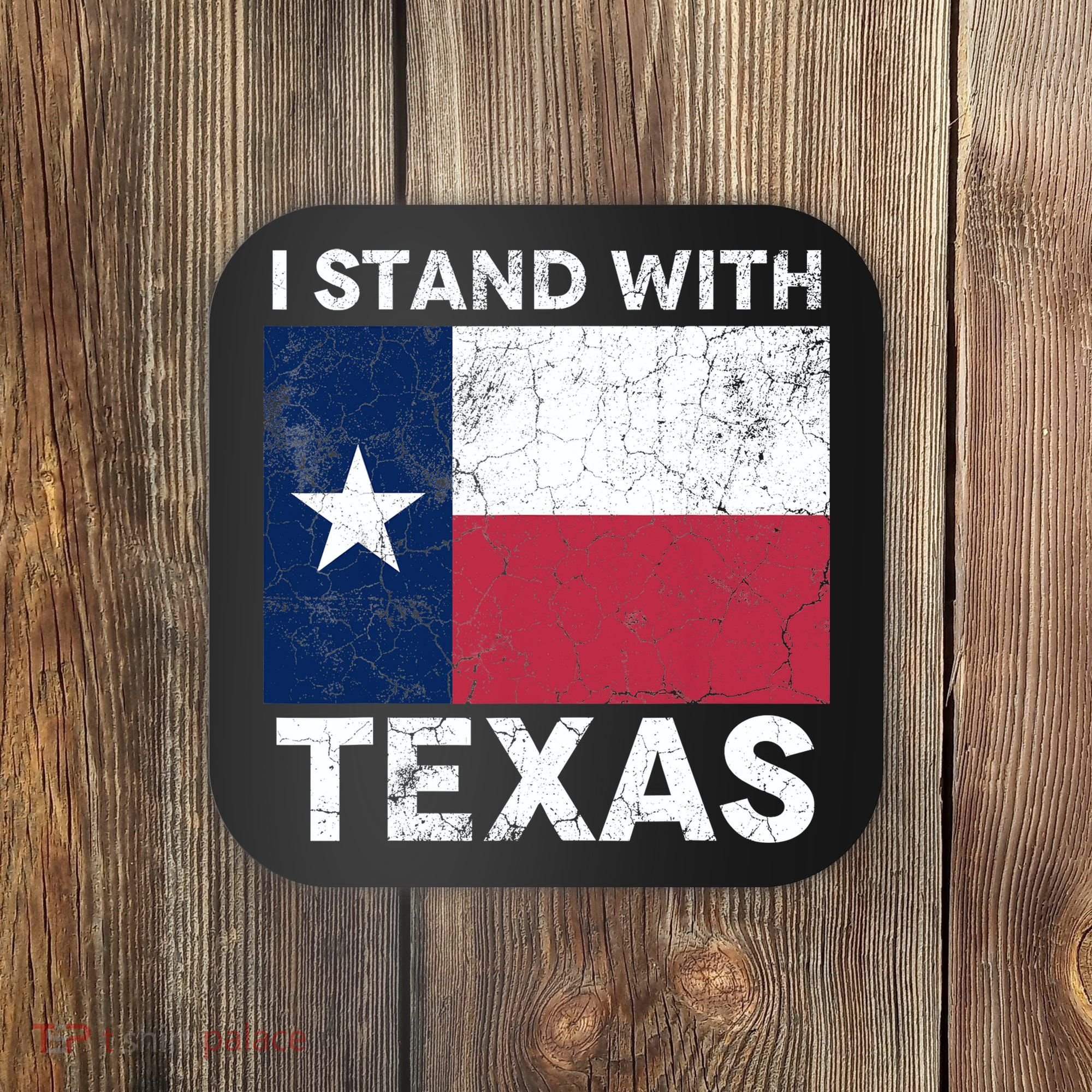 I Stand With Texas Coaster
