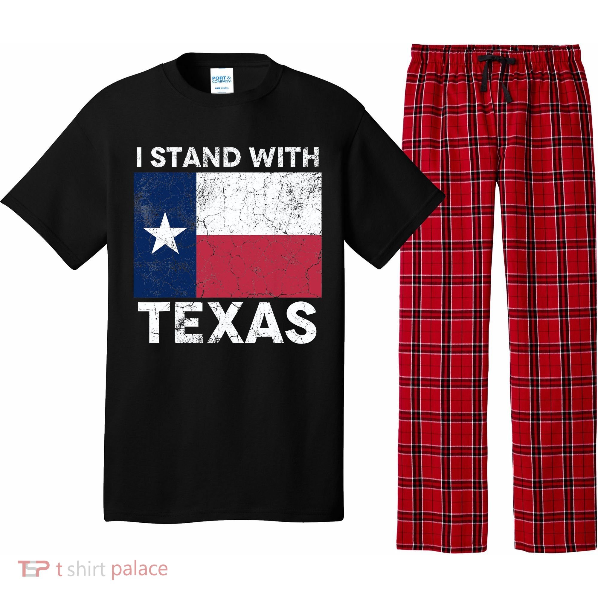 I Stand With Texas Pajama Set