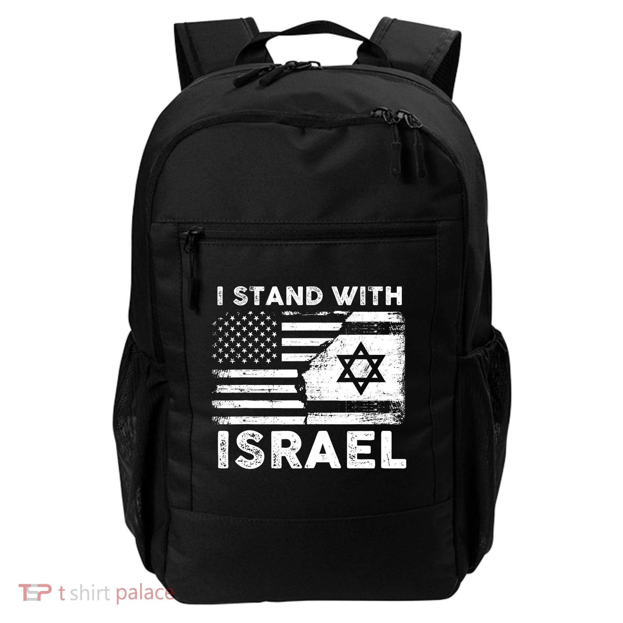I Stand With Israel Support Israel Us And Israel Flag Backpack