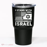 I Stand With Israel Support Israel Us And Israel Flag Tumbler thumb 0