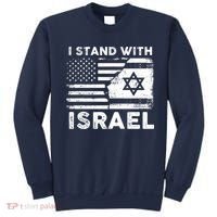 I Stand With Israel Support Israel Us And Israel Flag Sweatshirt thumb 0