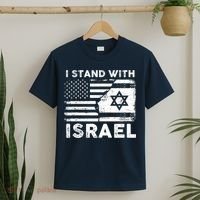 I Stand With Israel Support Israel Us And Israel Flag T-Shirt thumb 2