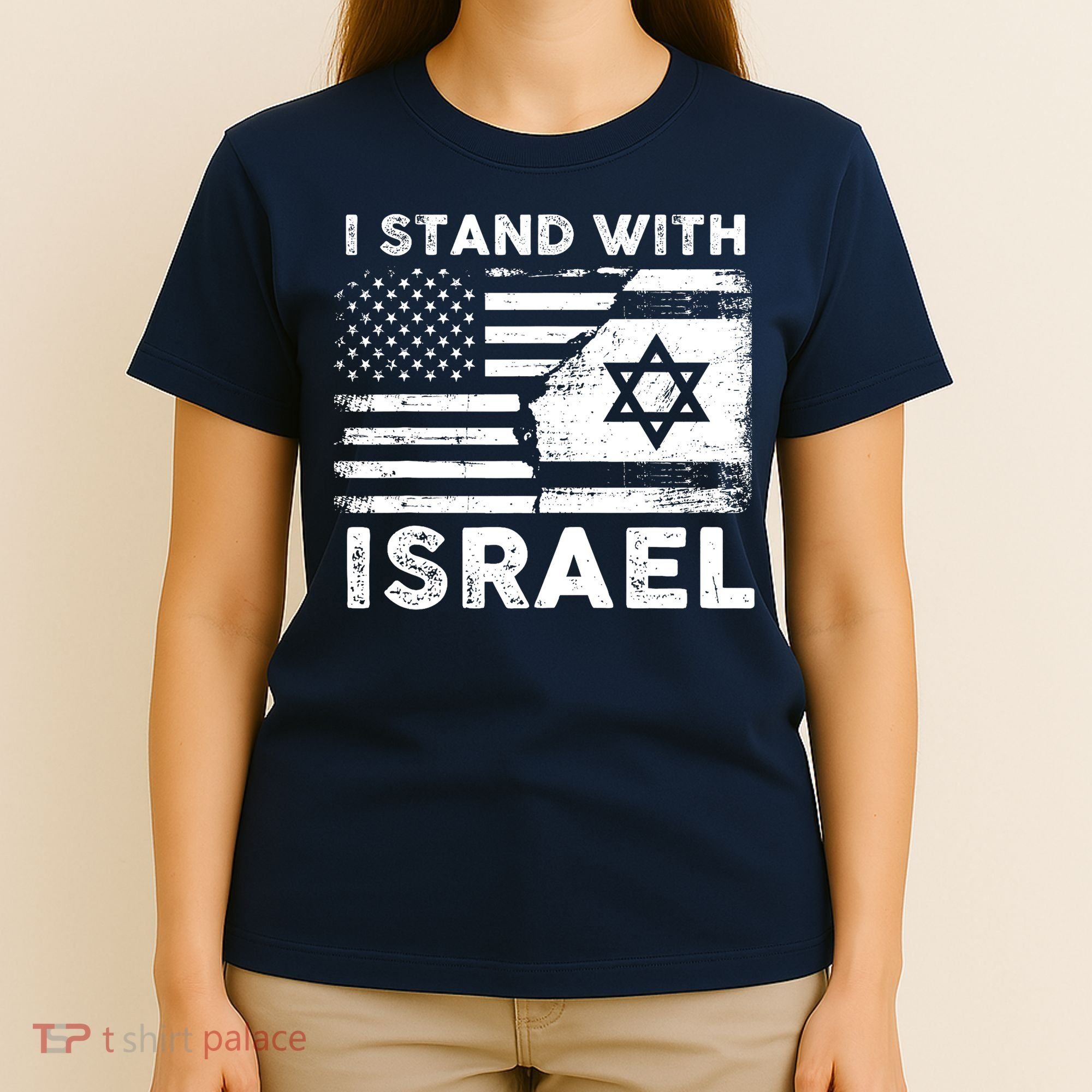 I Stand With Israel Support Israel Us And Israel Flag T-Shirt