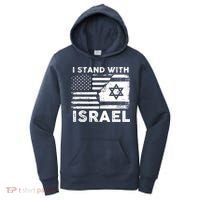 I Stand With Israel Support Israel Us And Israel Flag Women's Hoodie thumb 0