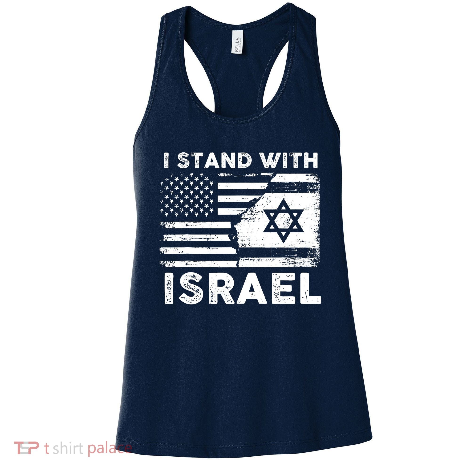I Stand With Israel Support Israel Us And Israel Flag Women's Tank Top