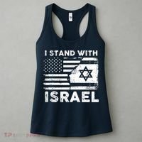 I Stand With Israel Support Israel Us And Israel Flag Women's Tank Top thumb 3