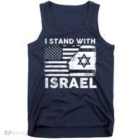 I Stand With Israel Support Israel Us And Israel Flag Tank Top thumb 0